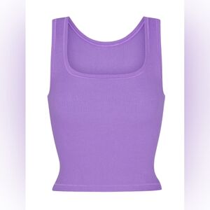 NWT SKIMS Cotton Ribbed Tank Top - Size S in Ultra Violet